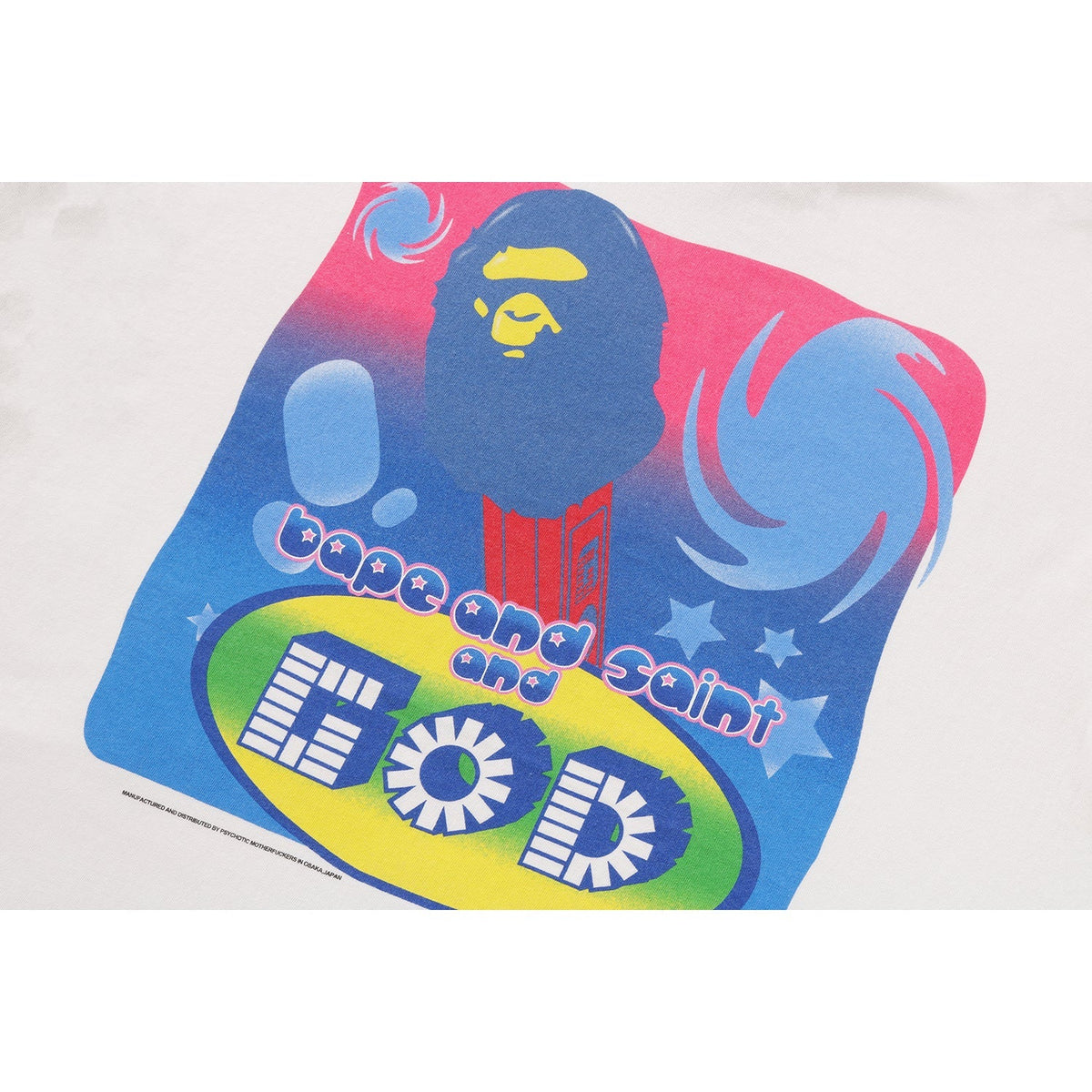BAPE X SAINT MXXXXXX GOD TEE MENS