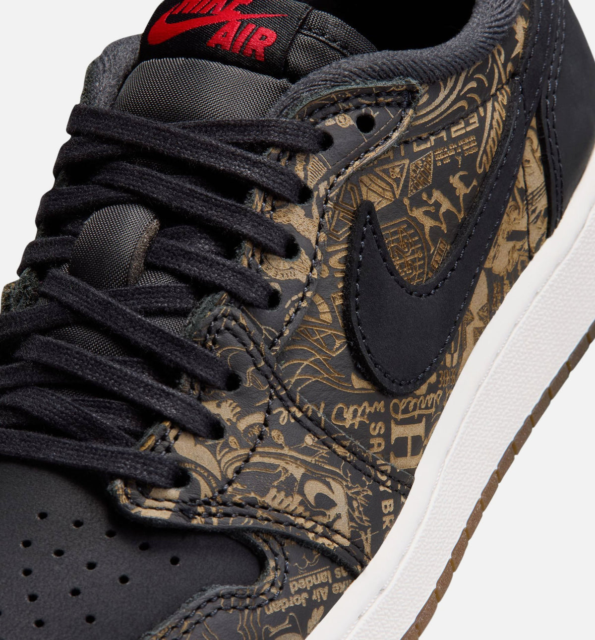 Air Jordan 1 Retro Low OG Laser Black/Red Big Kids' Lifestyle Shoes - Black/Varsity Red/Summit White