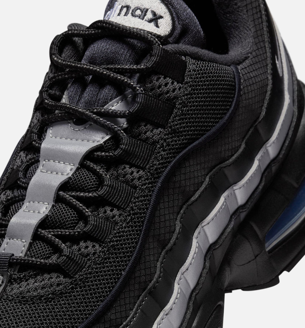 Air Max 95 Big Bubble OG Reflective Accents Men's Sneakers - Black/Black/White/Metallic Silver