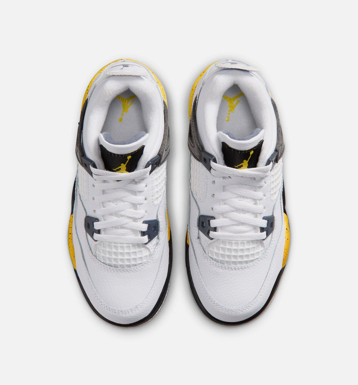 Air Jordan 4 Retro Rare Air Tour Yellow Preschool Lifestyle Shoes - White/Dark Blue Grey/Black/Tour Yellow