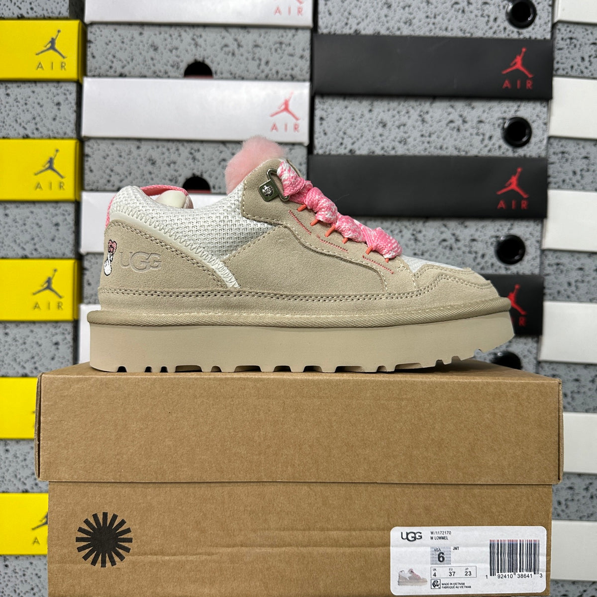 UGG Mele Low Sneaker 4032 | White Pink | EU Sizes 35–44