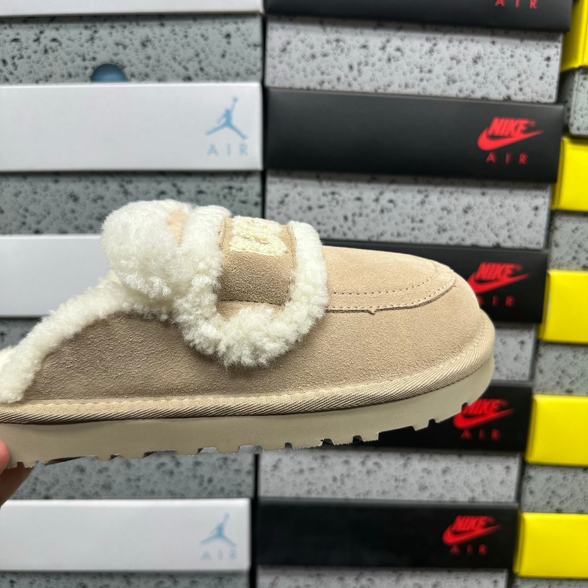 UGG Embroidered Half Slipper 5095 | Khaki | EU Sizes 35–40