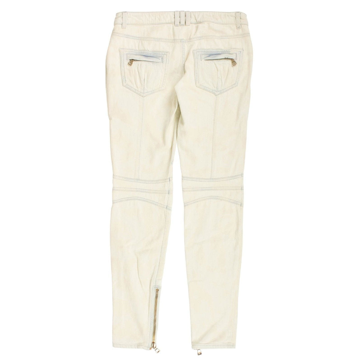 Light Blue Bleached Moto Jeans