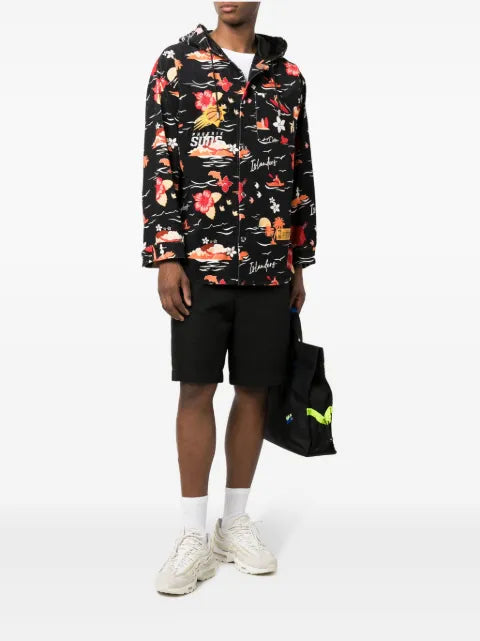 Just Don graphic-print hooded jacket