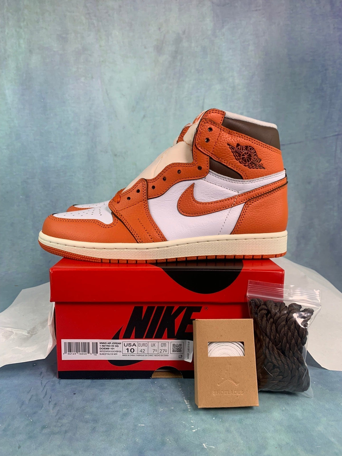 Air Jordan 1 High White-Orange Unisex Sneakers