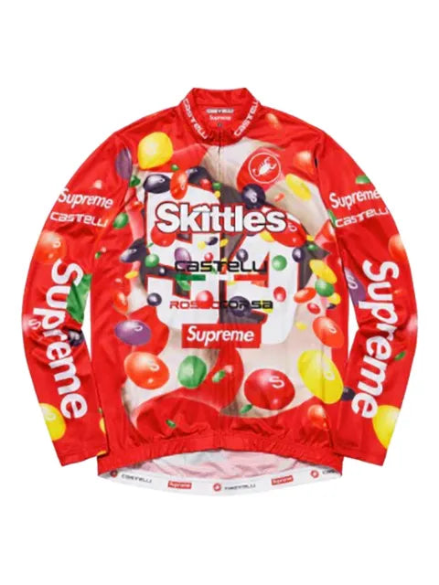 Supreme x Skittles x Castelli long-sleeve cycling jersey