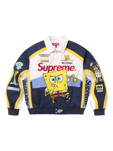 Supreme x SpongeBob SquarePants Jeff Hamilton racing jacket