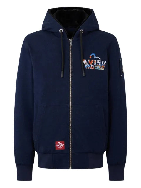 Moose Knuckles x Evisu zip-up hoodie