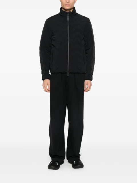 Emporio Armani nylon down jacket with zip and chevron quilting essential