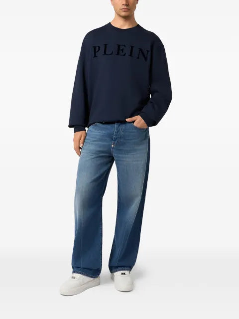 Philipp Plein logo-patch crew-neck sweatshirt