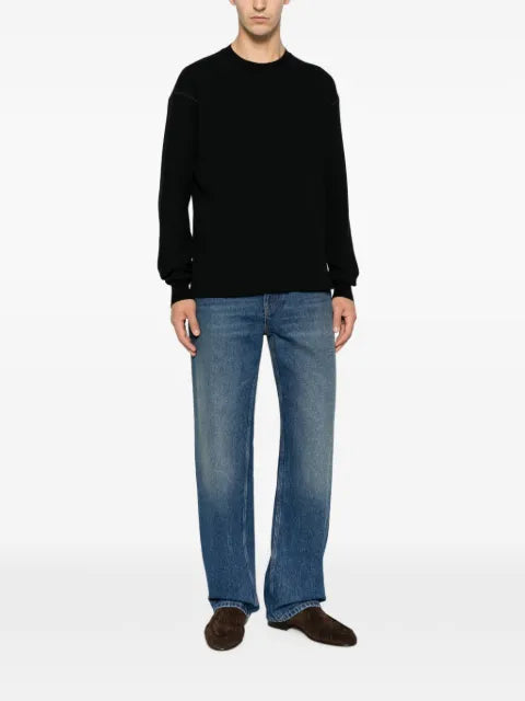 The Row Masaki sweater with waffle-knit pattern