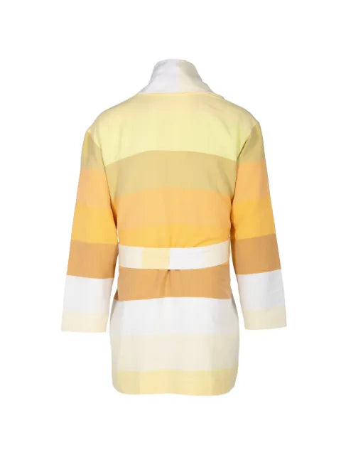 Marrakshi Life stripe-pattern belted jacket