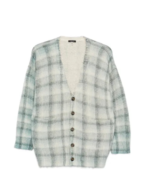 R13 plaid-pattern cardigan