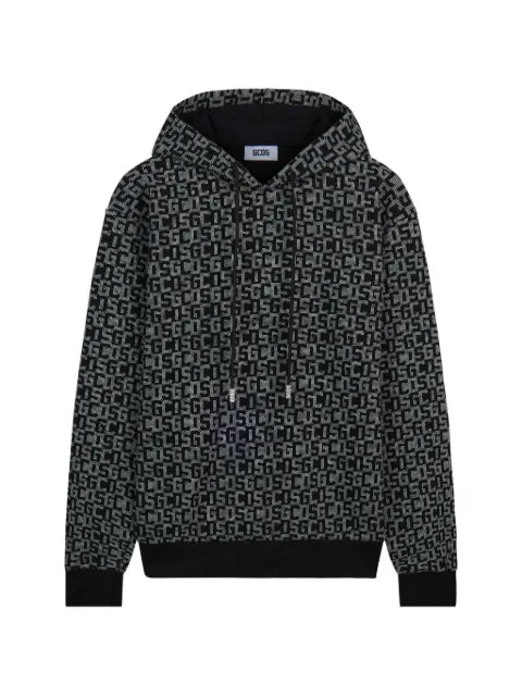 GCDS monogram-print drawstring hoodie