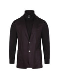 Eleventy layered-style rib-knit jacket