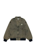 AAPE BY *A BATHING APE® Aapenow acid-wash logo-embroidered jacket