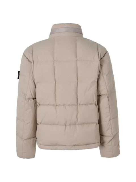 Stone Island logo-patch quilted jacket