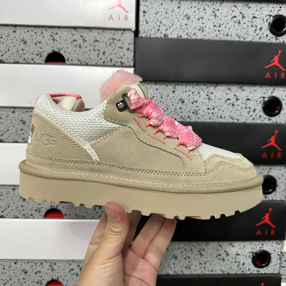 UGG Mele Low Sneaker 4032 | White Pink | EU Sizes 35–44