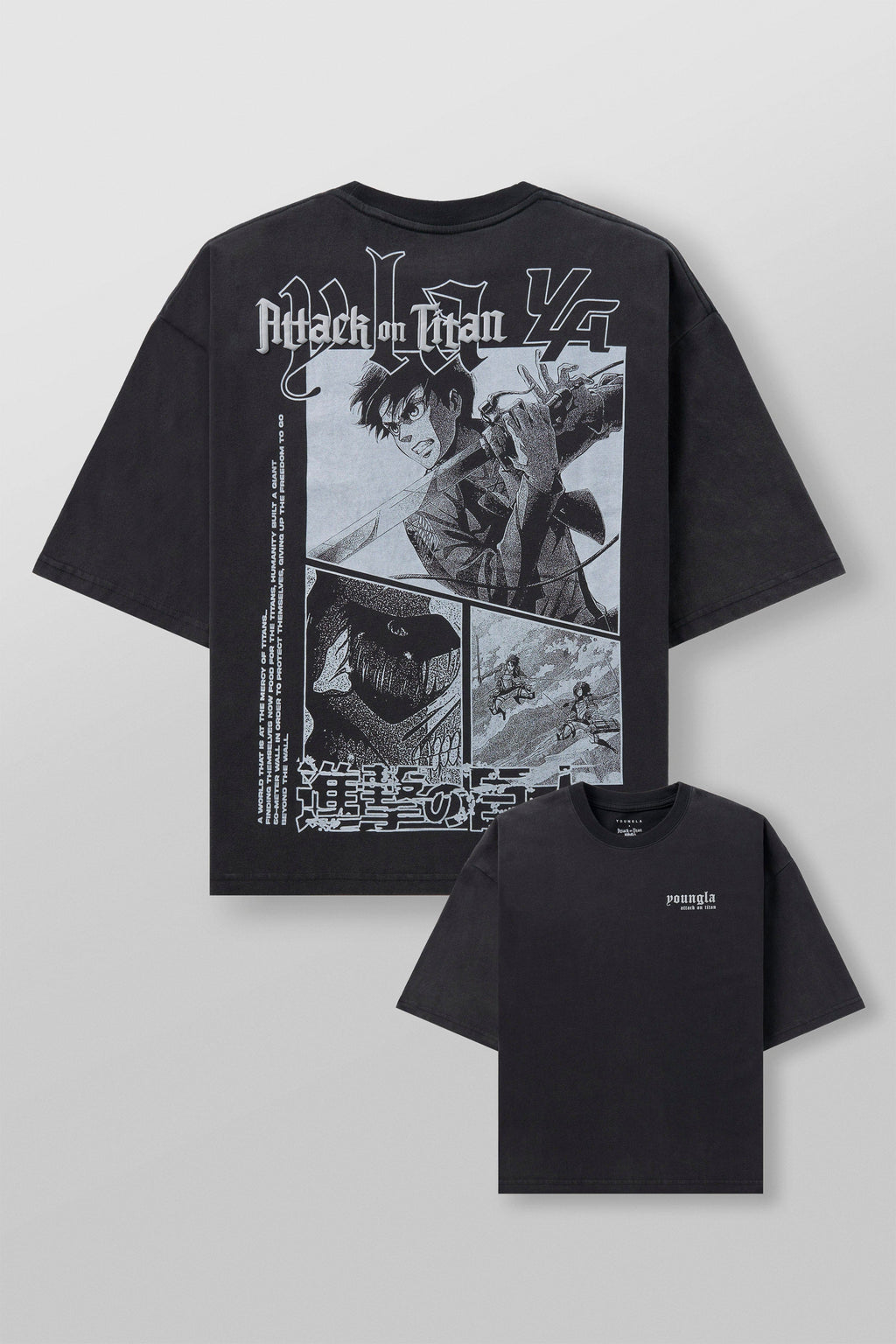 4186 - AOT?  x YLA Cropped Tees