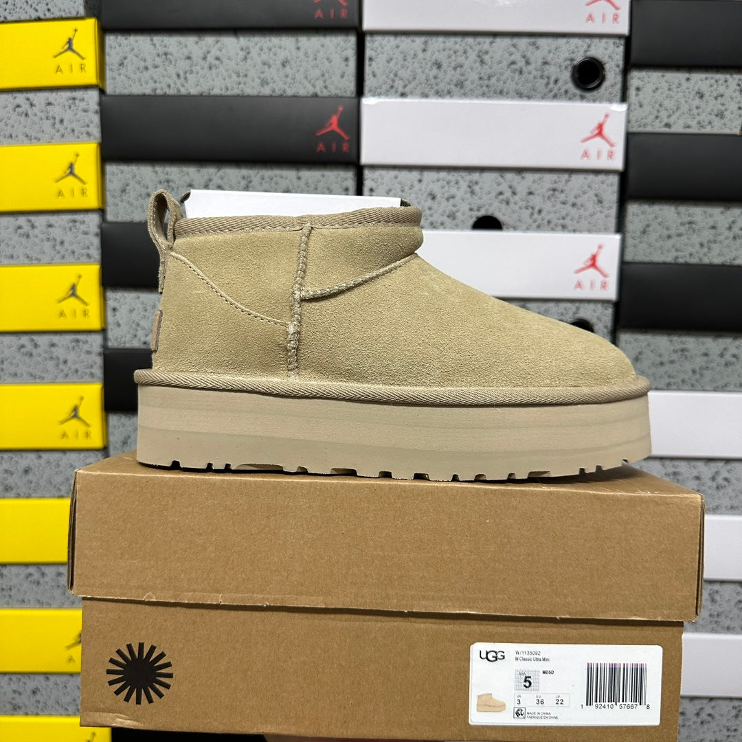 UGG Snow Boots 3cm Slippers 5092 | Mustard Yellow | Sizes 35-40