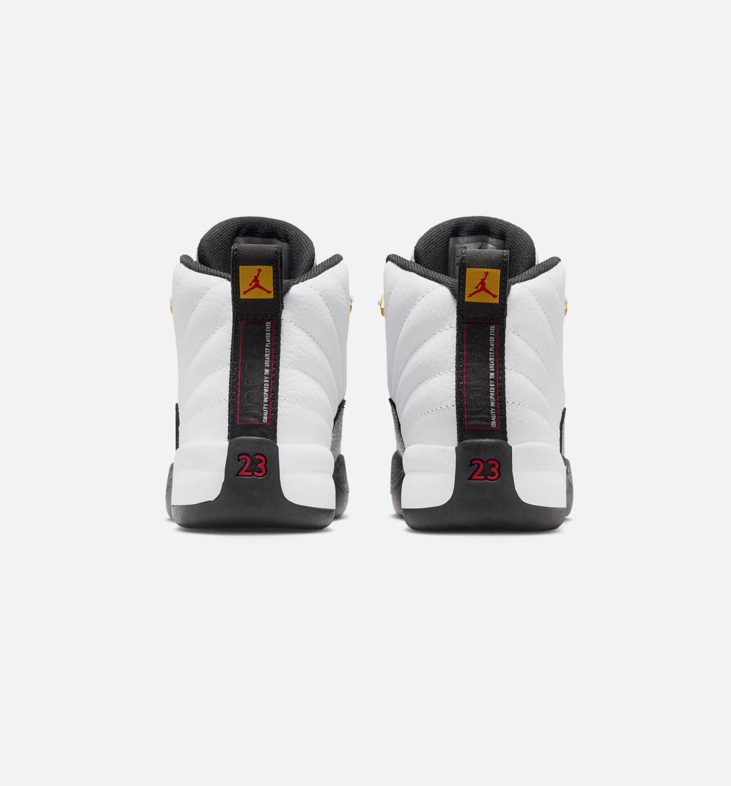 Air Jordan 12 Retro Taxi Infant & Toddler Sneakers - White / Black / Taxi