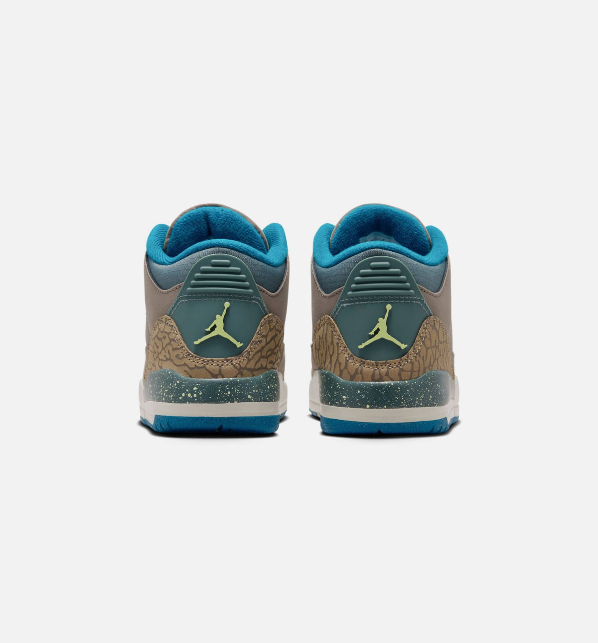 Air Jordan 3 Retro Olive Grey – Preschool Lifestyle Shoe in Olive Grey/Green Abyss/Khaki/Sea Glass