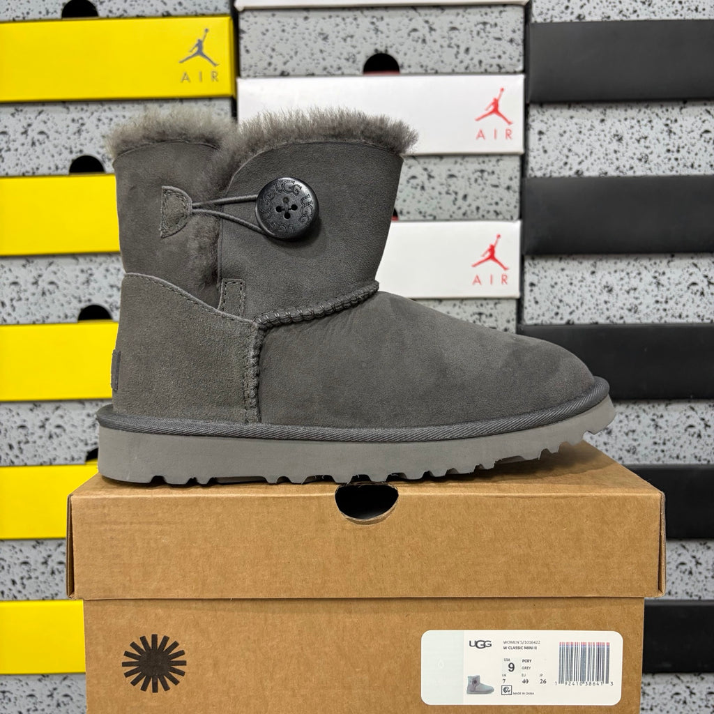 UGG Mid-Calf Snow Boots Wooden Buckle 6422 | Grey | Sizes 35-40