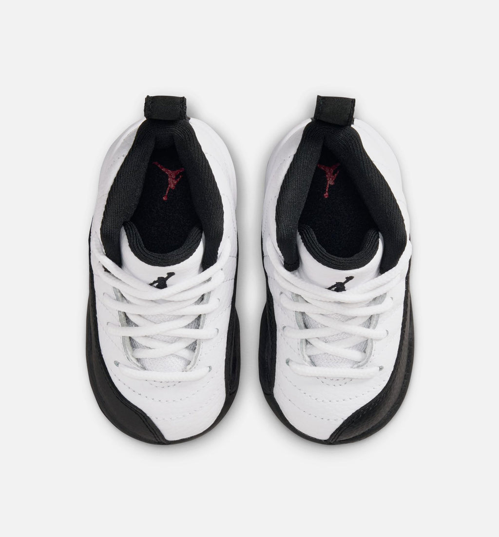Air Jordan 12 Retro Taxi Infant & Toddler Sneakers - White / Black / Taxi