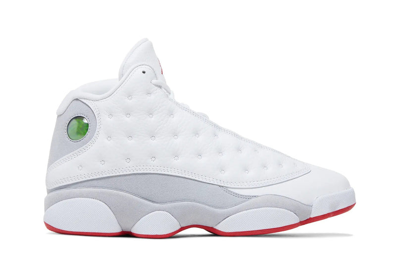 Air Jordan 13 Retro 'White Wolf Grey' – Clean Court-Ready Sneaker with Holographic Eye & Premium Leather