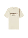 Balmain Paris Print T-Shirt Beige