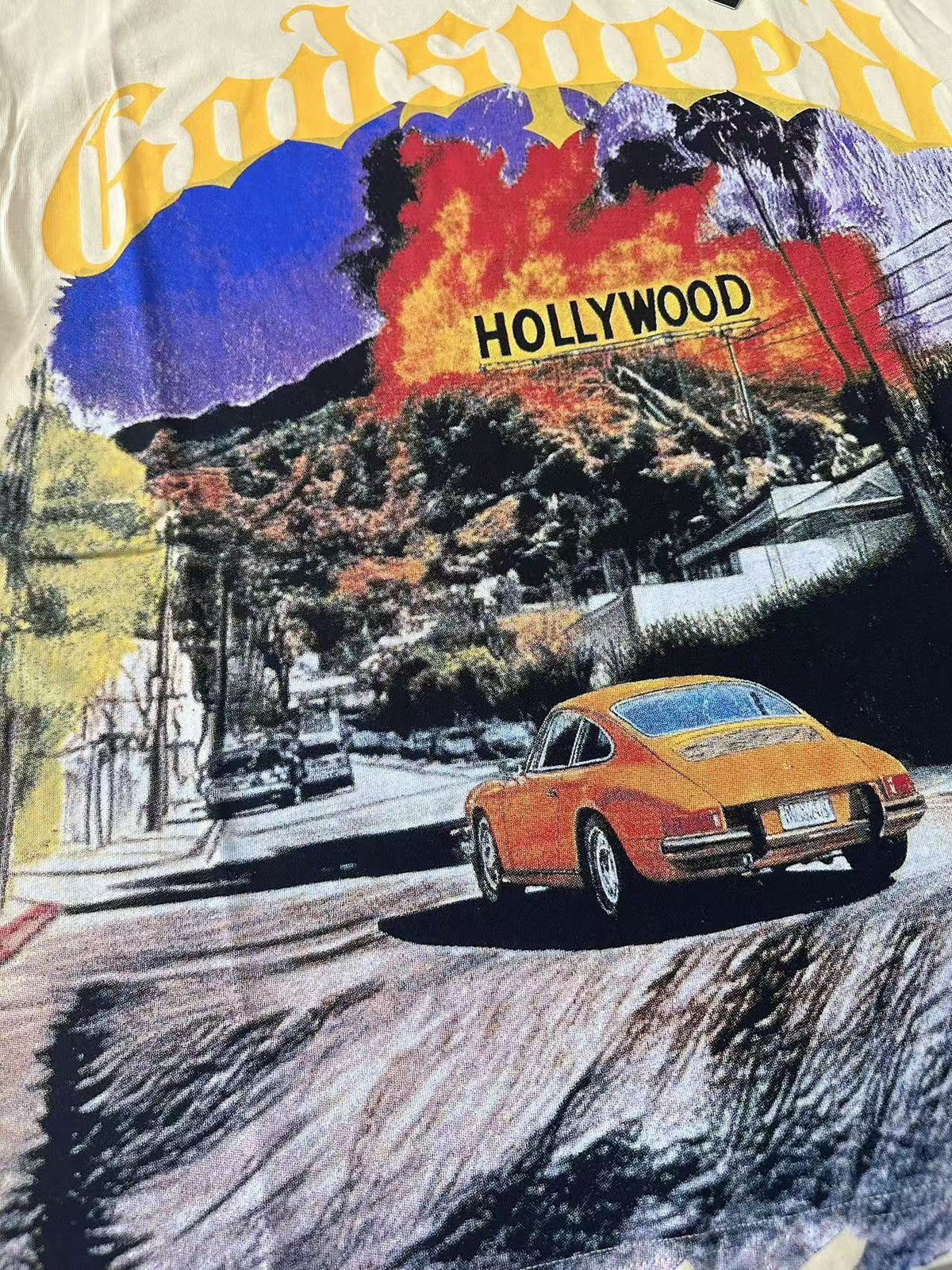 Godspeed Hollywood Car Graphic T-Shirt