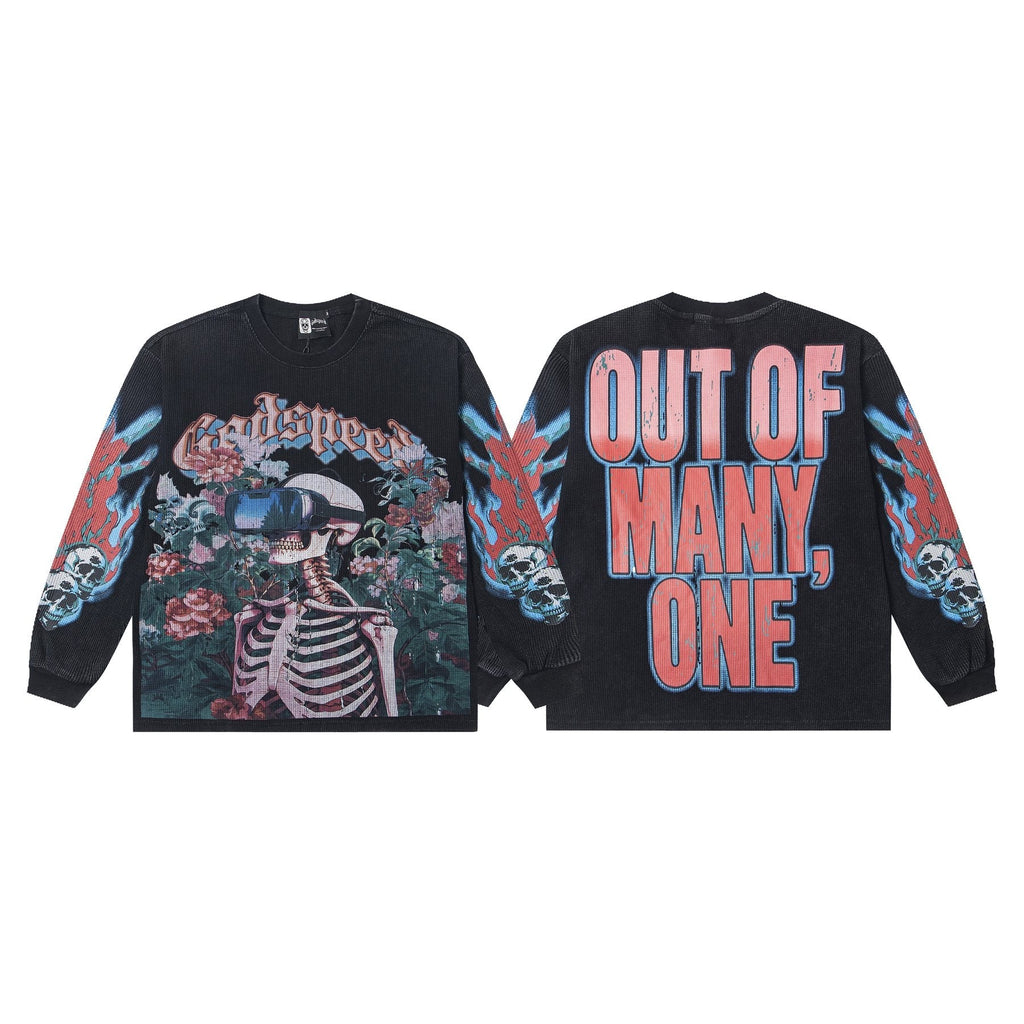 Godspeed Skeleton Floral Long-Sleeve T-Shirt