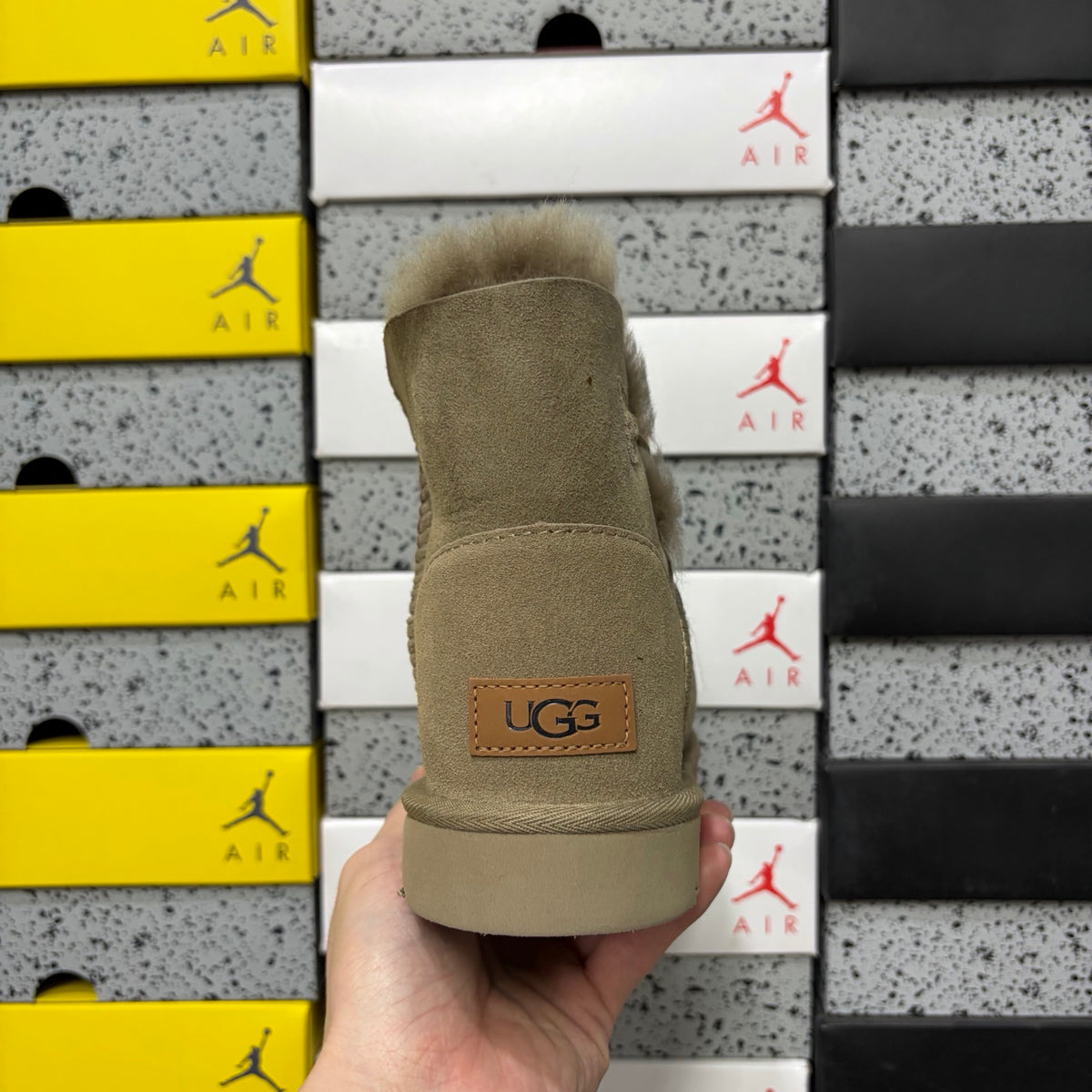 UGG Mid-Calf Snow Boots Wooden Buckle 6422 | Antelope Brown | Sizes 35-40