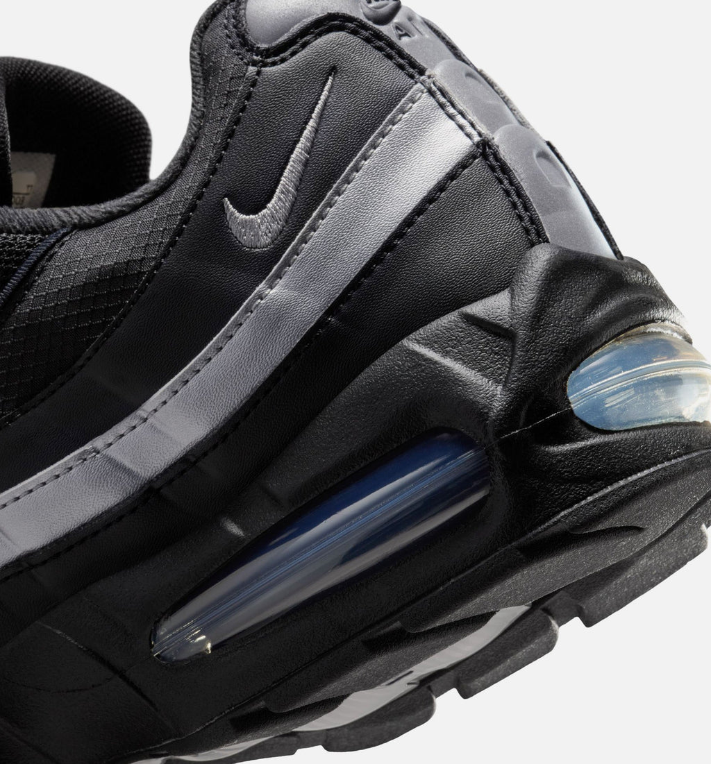 Air Max 95 Big Bubble OG Reflective Accents Men's Sneakers - Black/Black/White/Metallic Silver