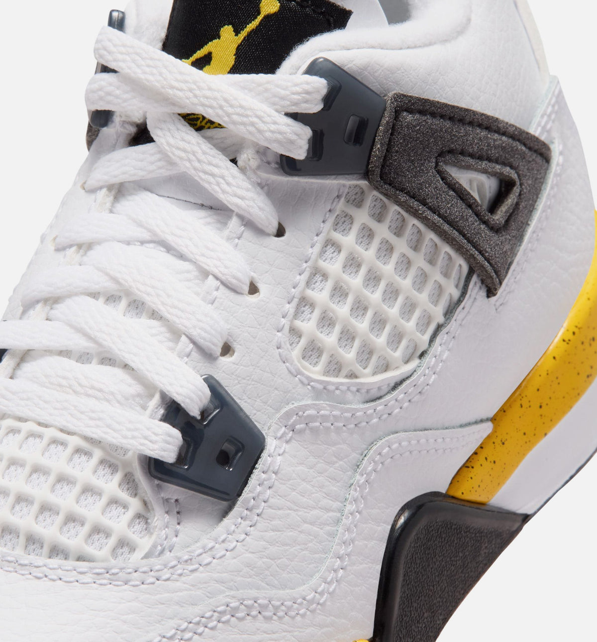 Air Jordan 4 Retro Rare Air Tour Yellow Preschool Lifestyle Shoes - White/Dark Blue Grey/Black/Tour Yellow