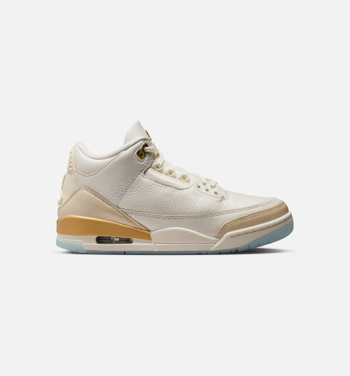 Air Jordan 3 Retro Women's Lifestyle Shoes - Sail/Team Gold/Pale Ivory/Metallic Gold/Ice
