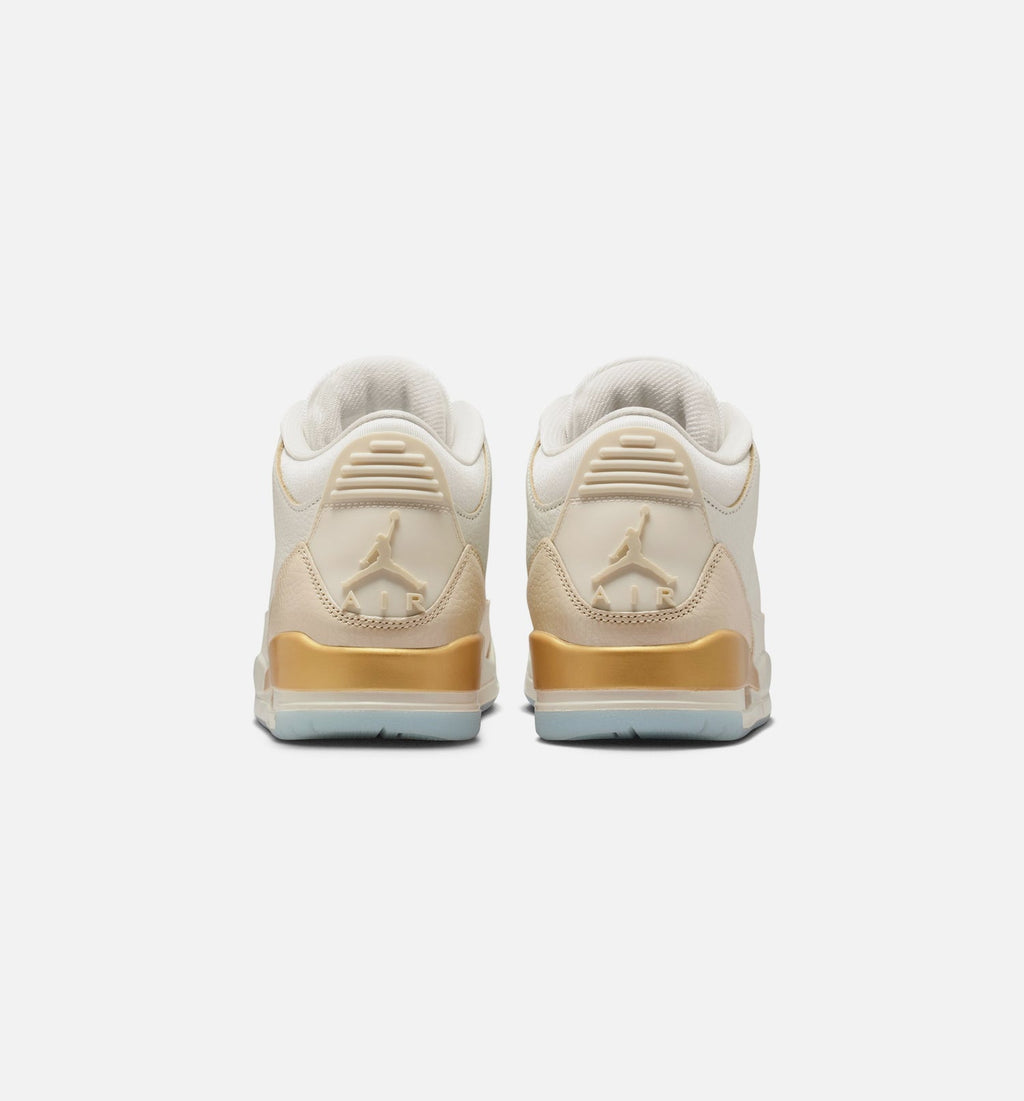 Air Jordan 3 Retro Women's Lifestyle Shoes - Sail/Team Gold/Pale Ivory/Metallic Gold/Ice