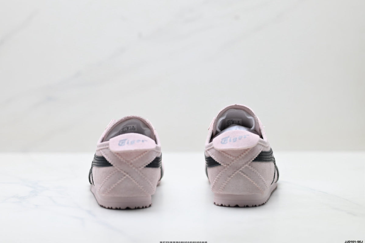 Onitsuka Tiger Retro Low Top Pale Pink Black Unisex Shoes Style 23
