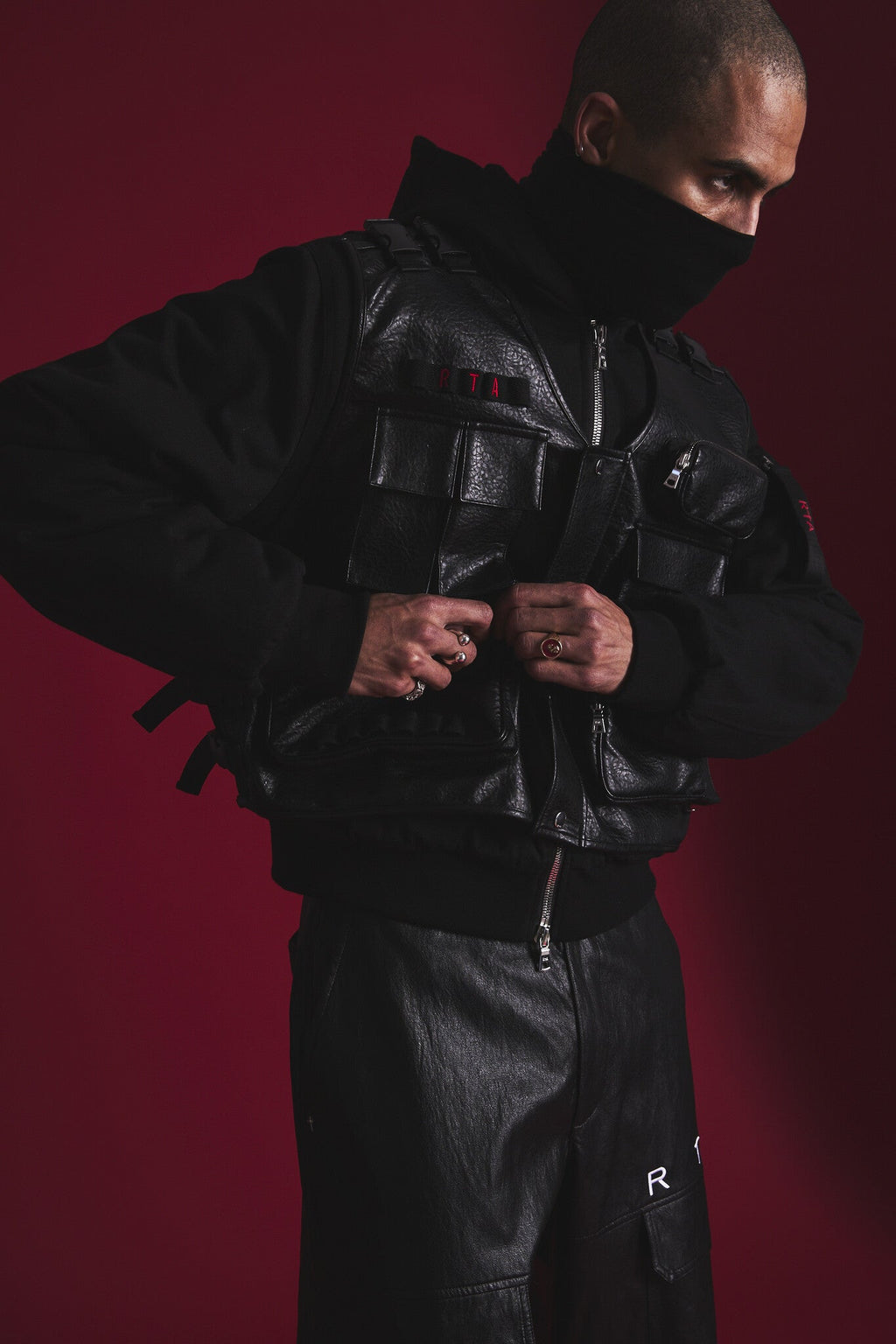 RTA Matte Black Tactical Geronimo Jacket