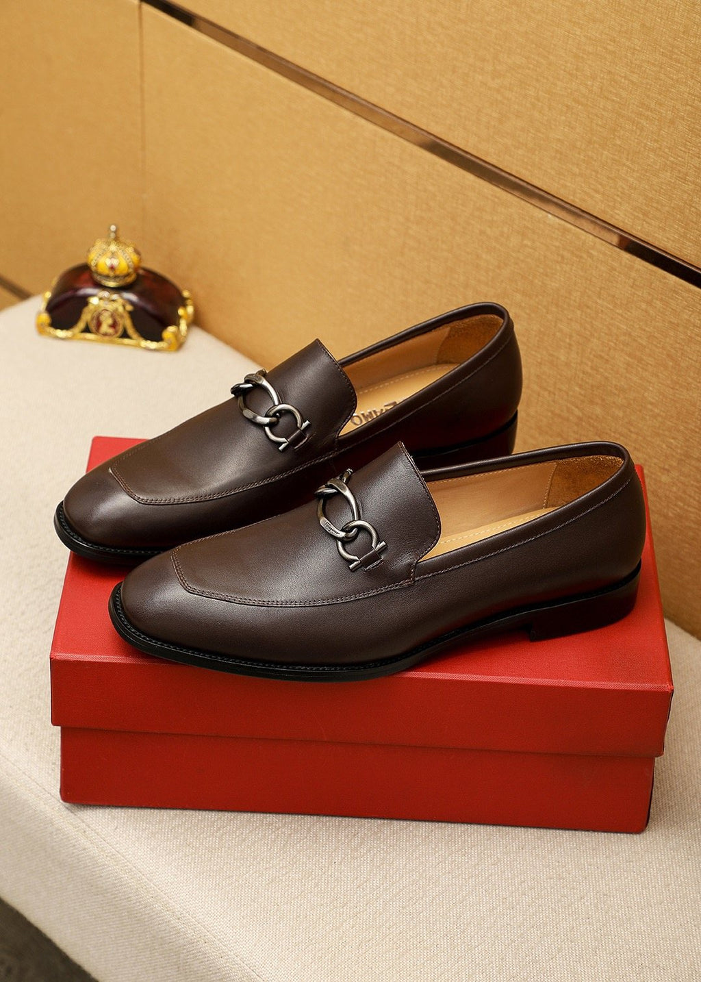 Ferragamo Dark Brown Bit Loafers