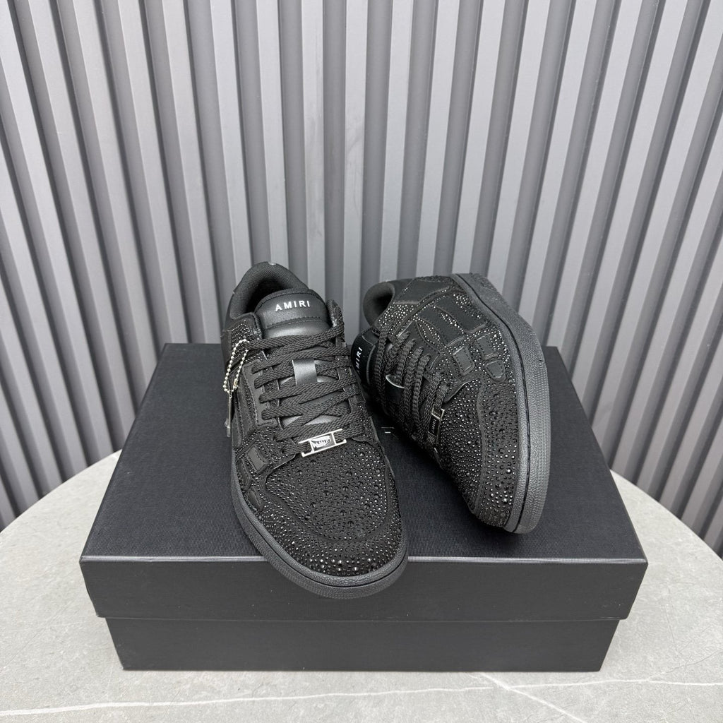 Amiri Black Embellished Low-Top Sneakers