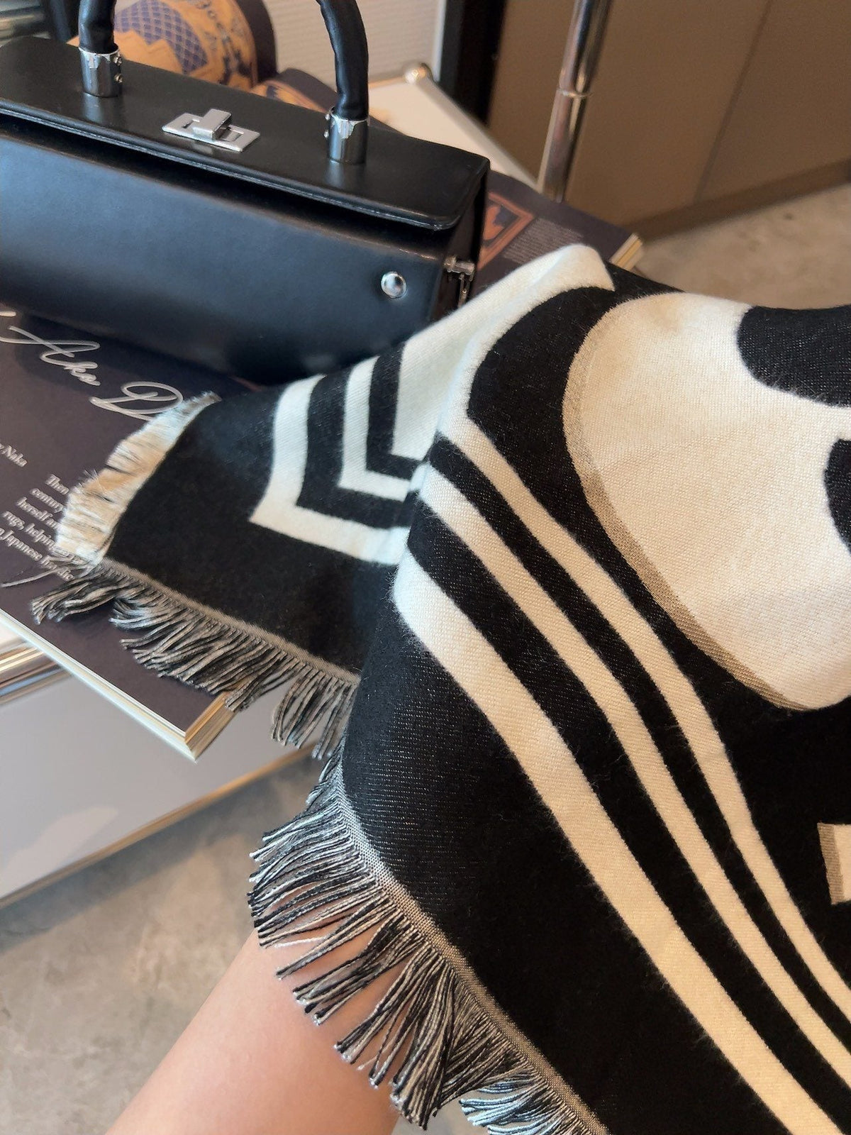 Chanel Floral Square Scarf
