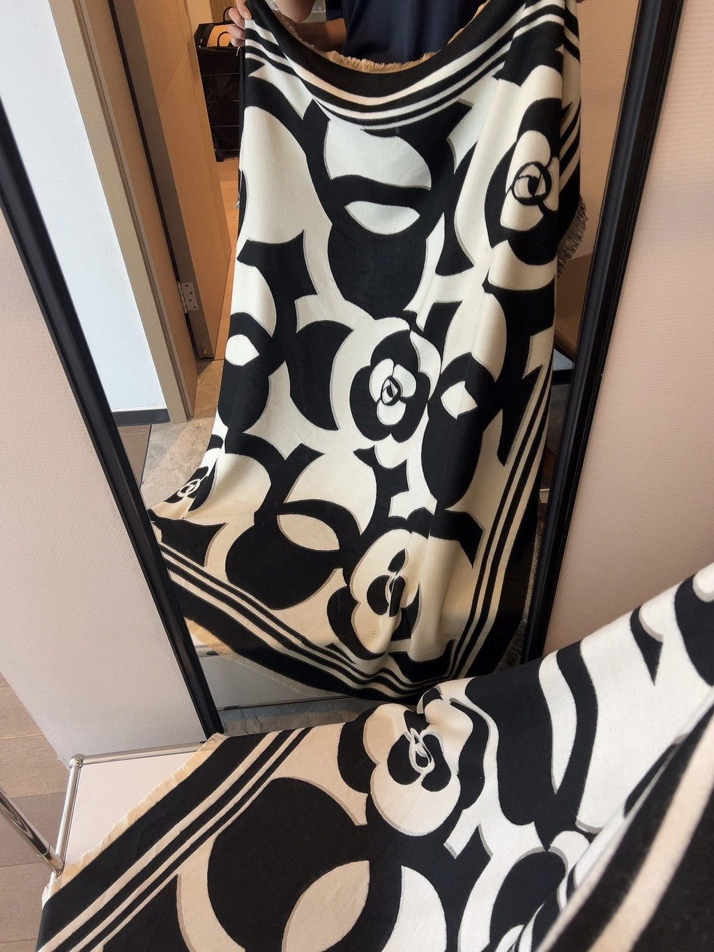 Chanel Floral Square Scarf