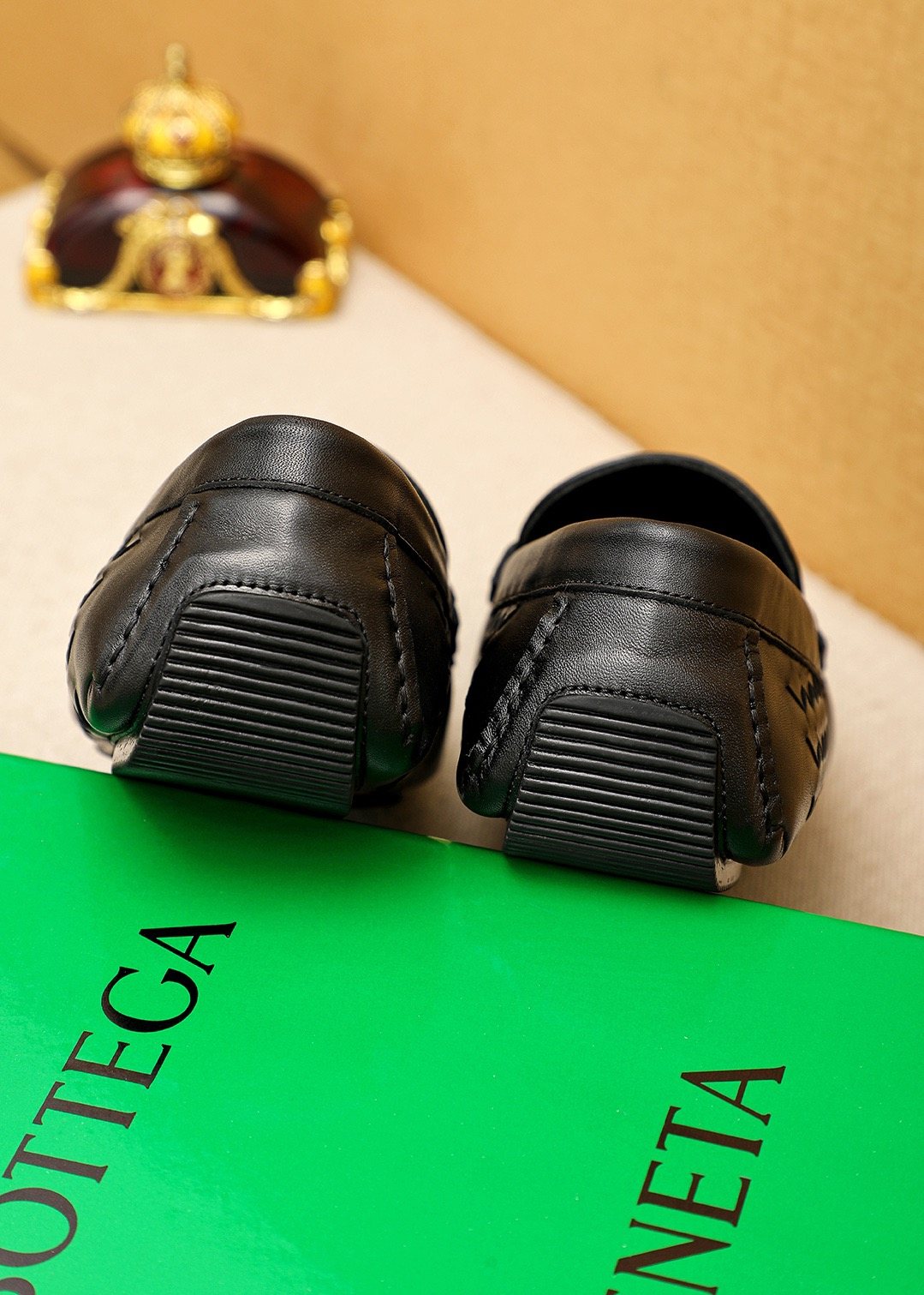 Bottega Veneta Black Tassel Woven Loafers