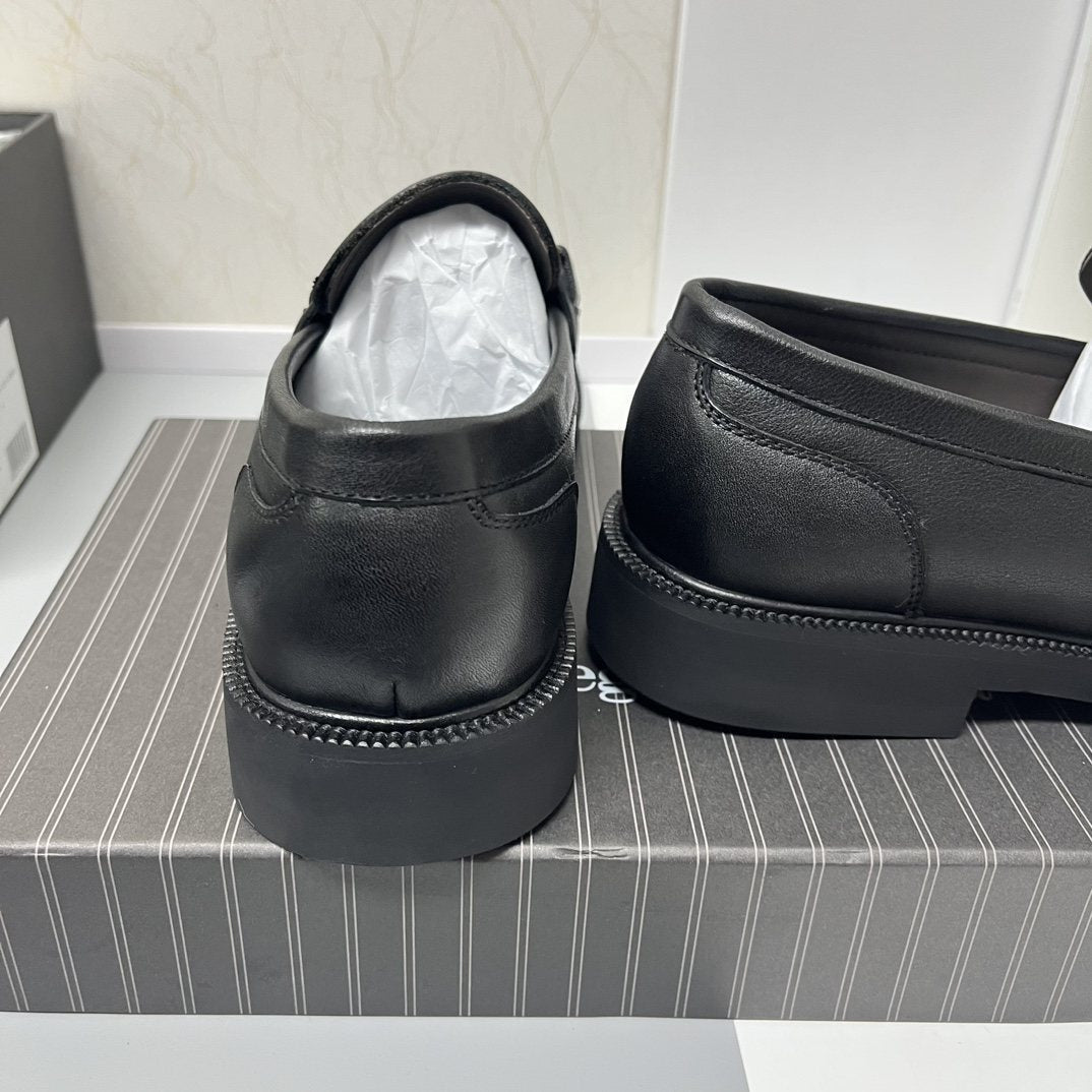 Ermenegildo Zegna Men's Black Leather Bit Loafers