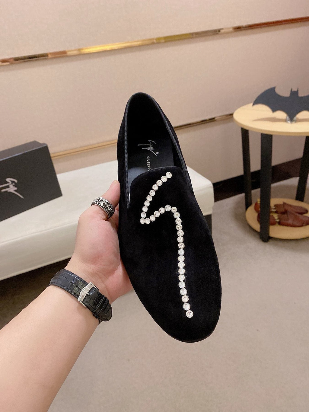 Giuseppe Zanotti Men's Rhinestone Loafers