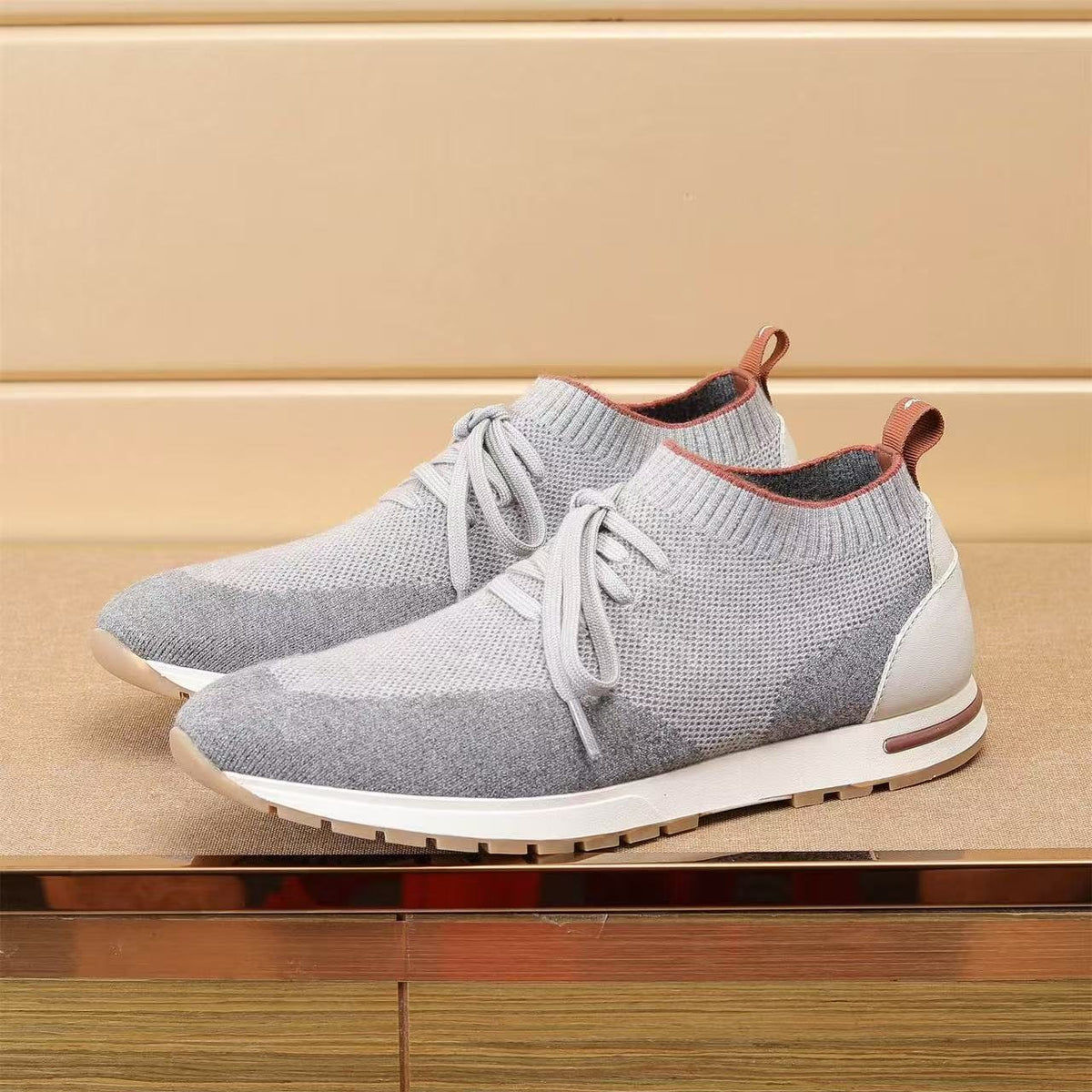 Loro Piana Men's Flexy Walk Knit Sneakers