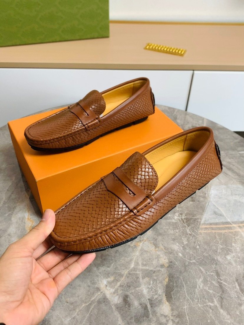 Louis Vuitton Textured Penny Loafers