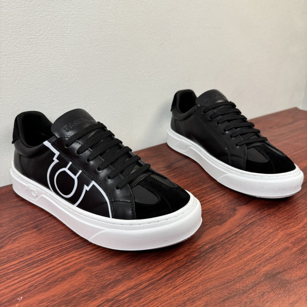 Ferragamo Men's Gancini Low-Top Sneakers