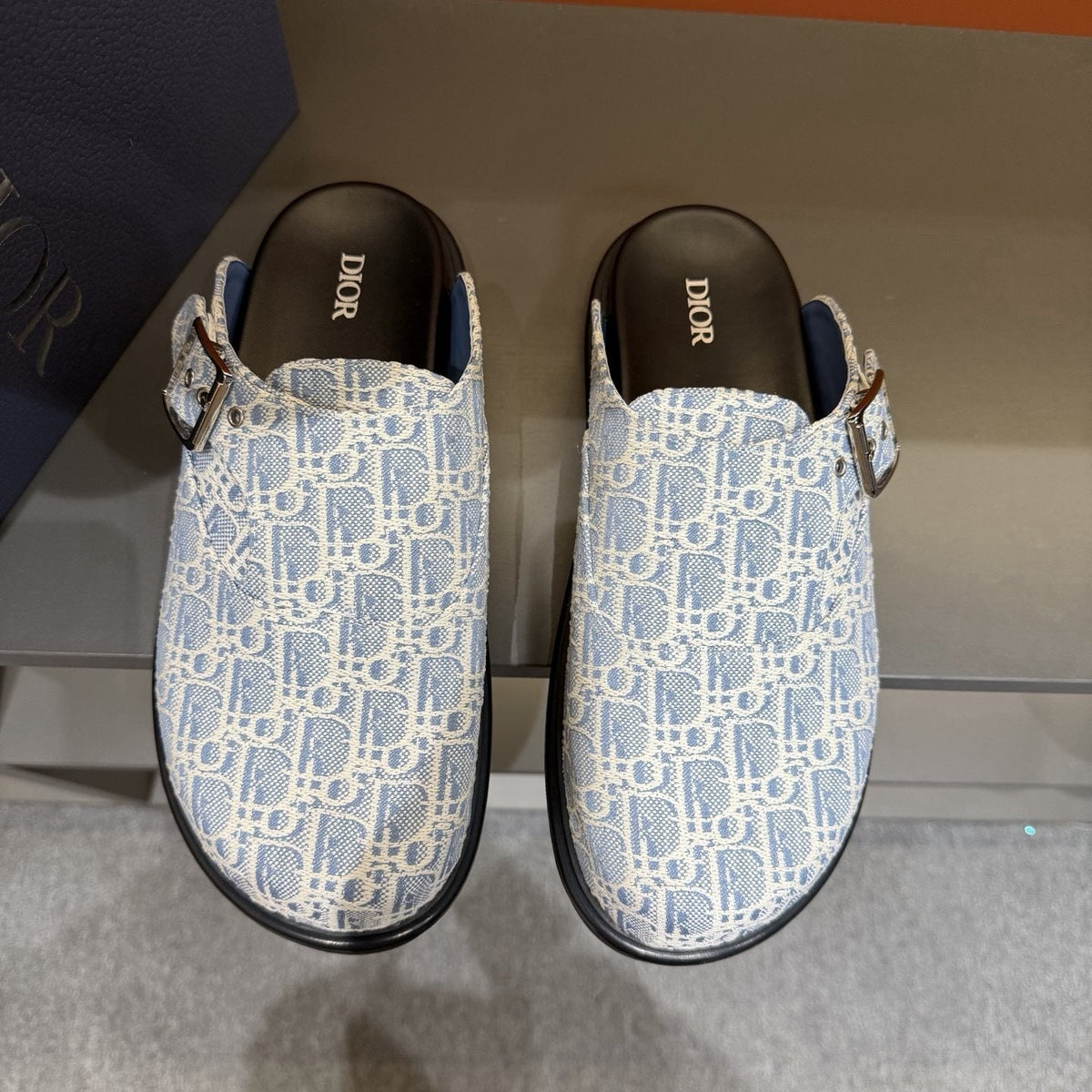 Dior Monogram Buckle Mule Shoes